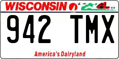 WI license plate 942TMX