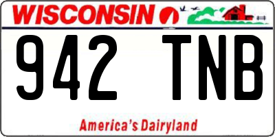 WI license plate 942TNB