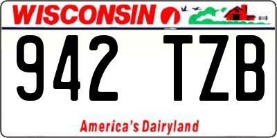 WI license plate 942TZB