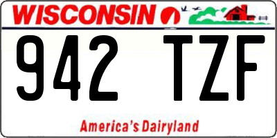 WI license plate 942TZF