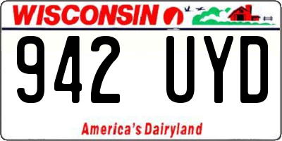 WI license plate 942UYD