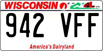 WI license plate 942VFF