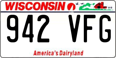 WI license plate 942VFG