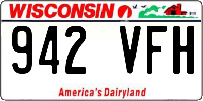 WI license plate 942VFH