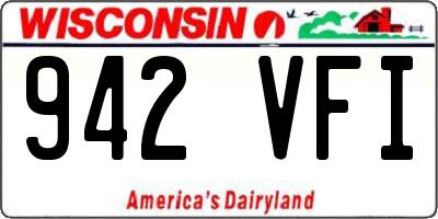WI license plate 942VFI