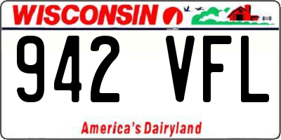 WI license plate 942VFL