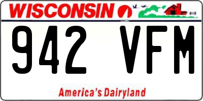 WI license plate 942VFM