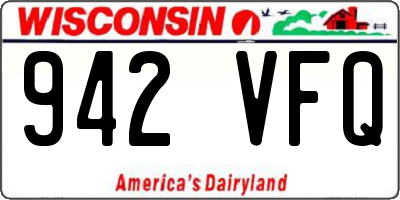WI license plate 942VFQ