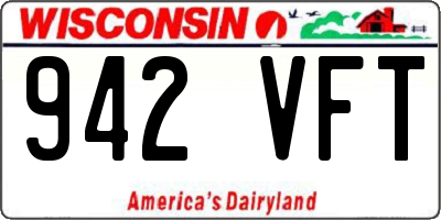 WI license plate 942VFT