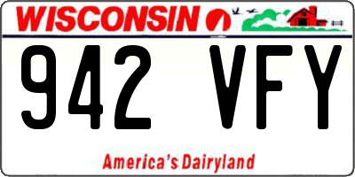 WI license plate 942VFY