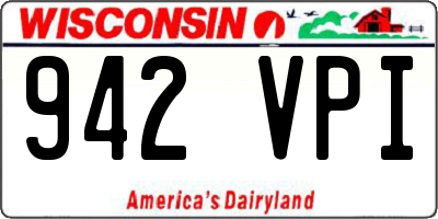 WI license plate 942VPI