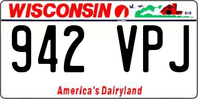 WI license plate 942VPJ