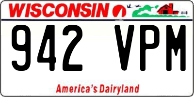 WI license plate 942VPM