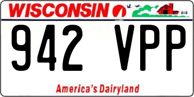 WI license plate 942VPP