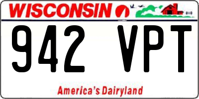WI license plate 942VPT