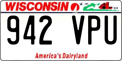 WI license plate 942VPU
