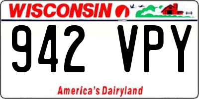 WI license plate 942VPY