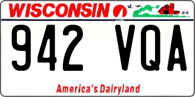 WI license plate 942VQA