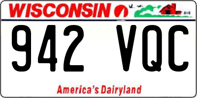 WI license plate 942VQC