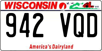 WI license plate 942VQD