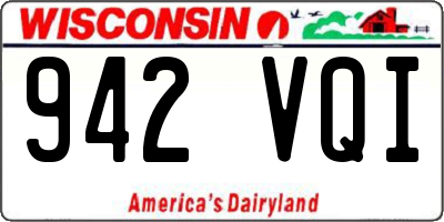 WI license plate 942VQI