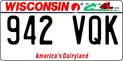 WI license plate 942VQK