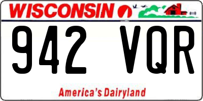 WI license plate 942VQR