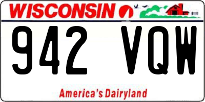 WI license plate 942VQW