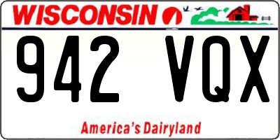 WI license plate 942VQX