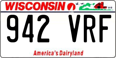 WI license plate 942VRF
