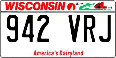 WI license plate 942VRJ