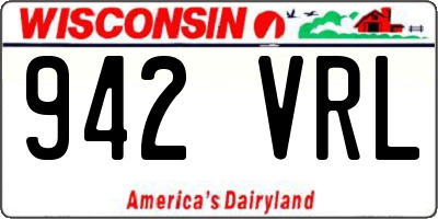 WI license plate 942VRL