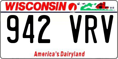 WI license plate 942VRV