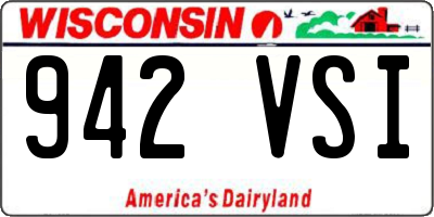 WI license plate 942VSI