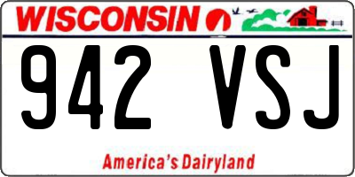 WI license plate 942VSJ