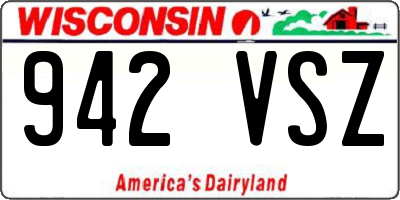 WI license plate 942VSZ