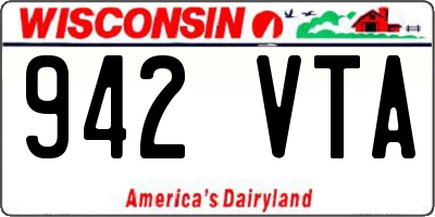 WI license plate 942VTA