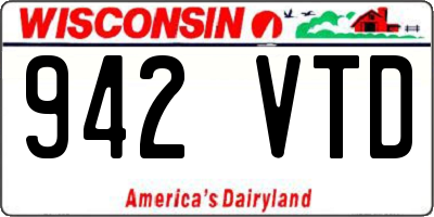 WI license plate 942VTD