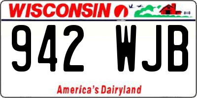 WI license plate 942WJB