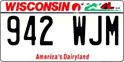WI license plate 942WJM