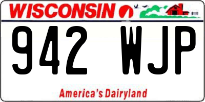 WI license plate 942WJP