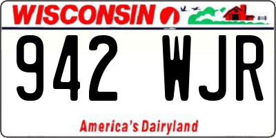 WI license plate 942WJR
