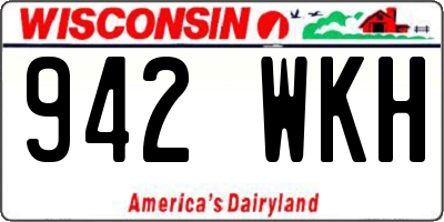 WI license plate 942WKH