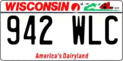 WI license plate 942WLC