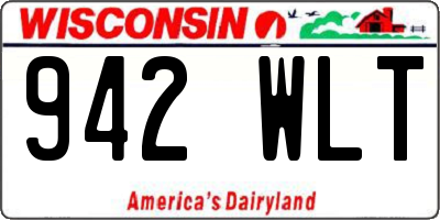 WI license plate 942WLT