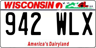 WI license plate 942WLX