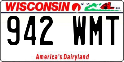 WI license plate 942WMT