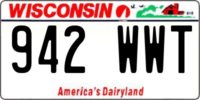 WI license plate 942WWT