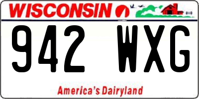 WI license plate 942WXG