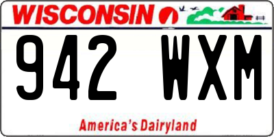 WI license plate 942WXM